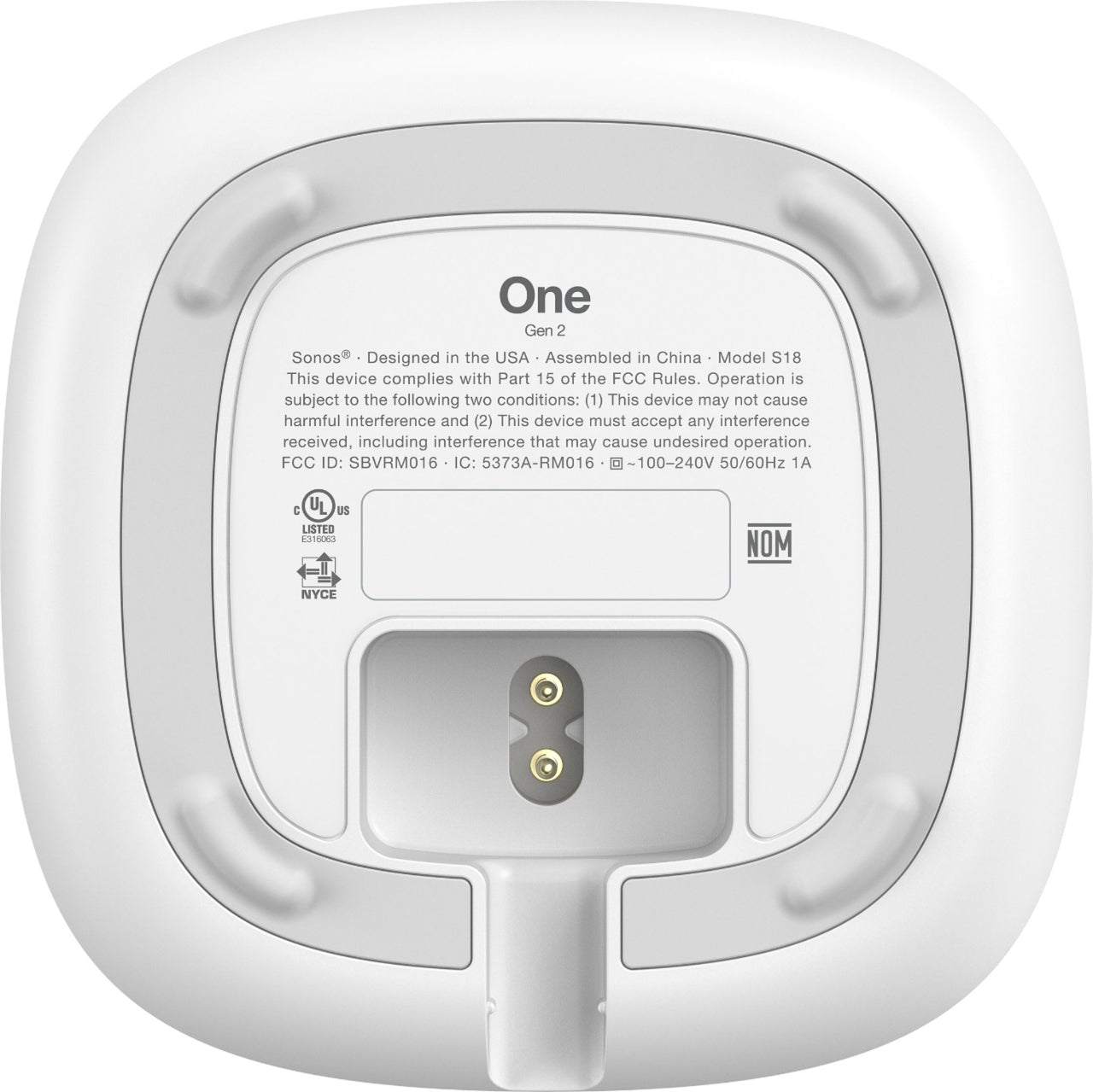 Sonos - One (Gen 2) Smart Speaker with Voice Control built-in - White