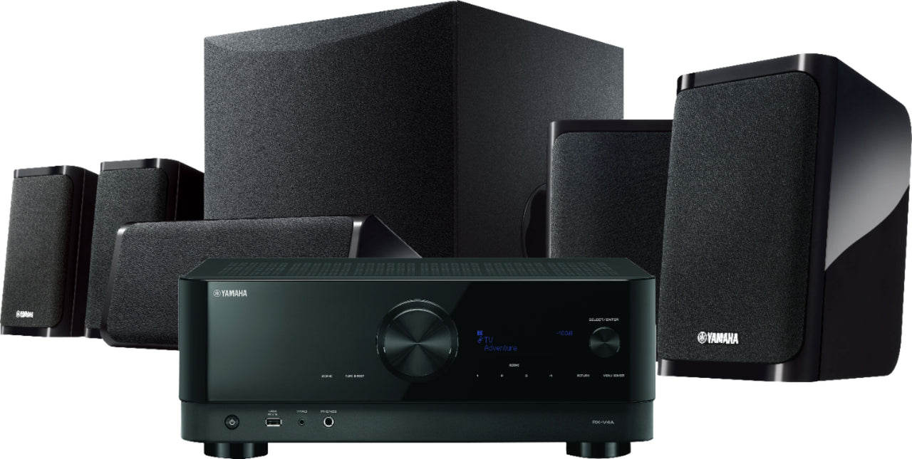 Yamaha - YHT-5960 Premium All-in-One Home Theater System with 8K HDMI and Wi-Fi - Black