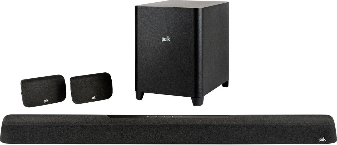 Polk Audio - MagniFi Max AX SR Dual 2.5” Drivers Three 0.75” Tweeters and Four 1” X 3” Mid-Woofers Sound Bar with Wireless Subwoofer - Black